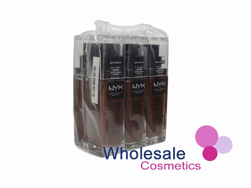 6 x NYX Professional Can't Stop Won't Stop Foundation Full Coverage 30ml - 24 DEEP ESPRESSO